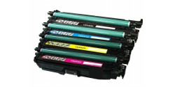 Complete set of 4 Remanufactured HP CE-250X-251A-252A-253A (504A) Colours  Laser Cartridges